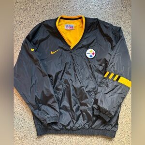 Vintage Pittsburgh Steelers Nike Pro Reversible Pullover Jacket NFL 90s Large